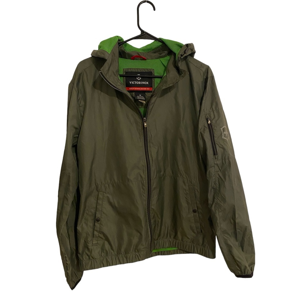 Victorinox windbreaker green zip-up